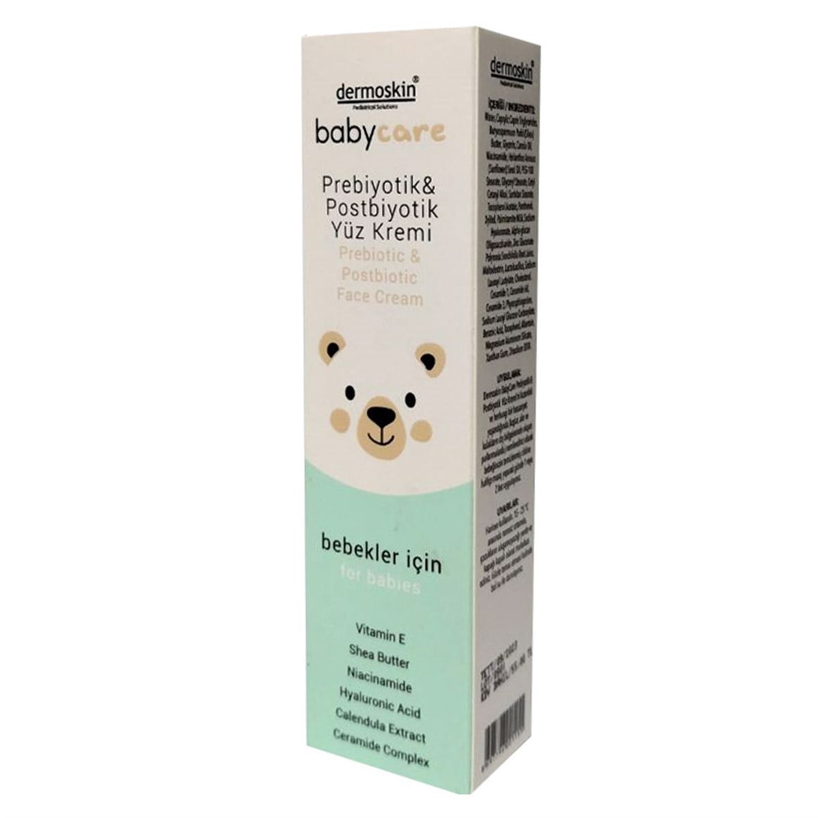 Dermoskin BabyCare Prebiotic & Postbiotic Face Cream for Sensitive Skin - Natural, Moisturizing, Soothing Baby Skincare