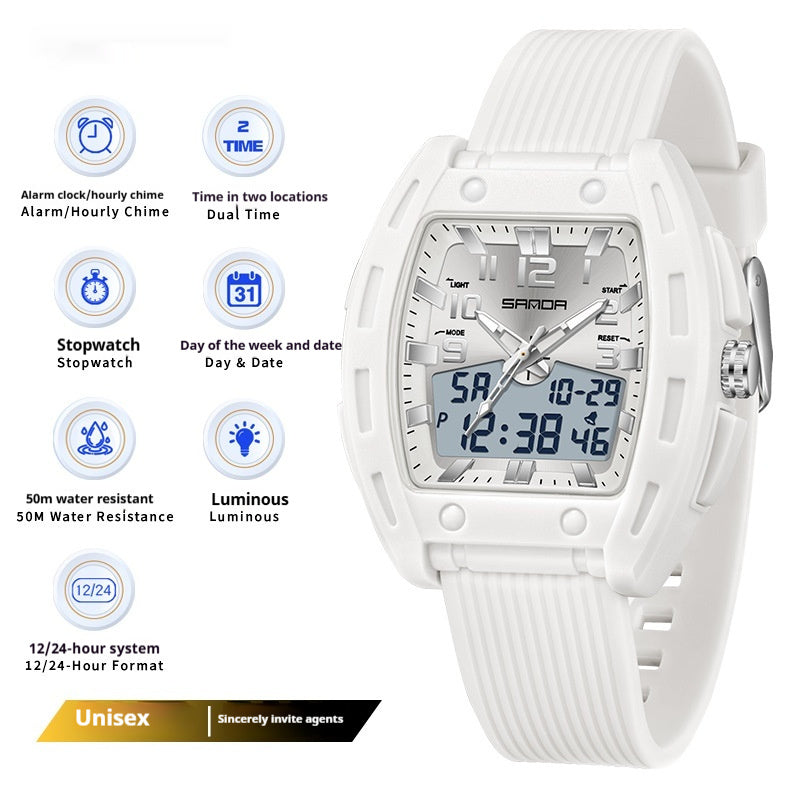 A Sporty Stylish And Energetic Unisex Bucket-style Wristwatch