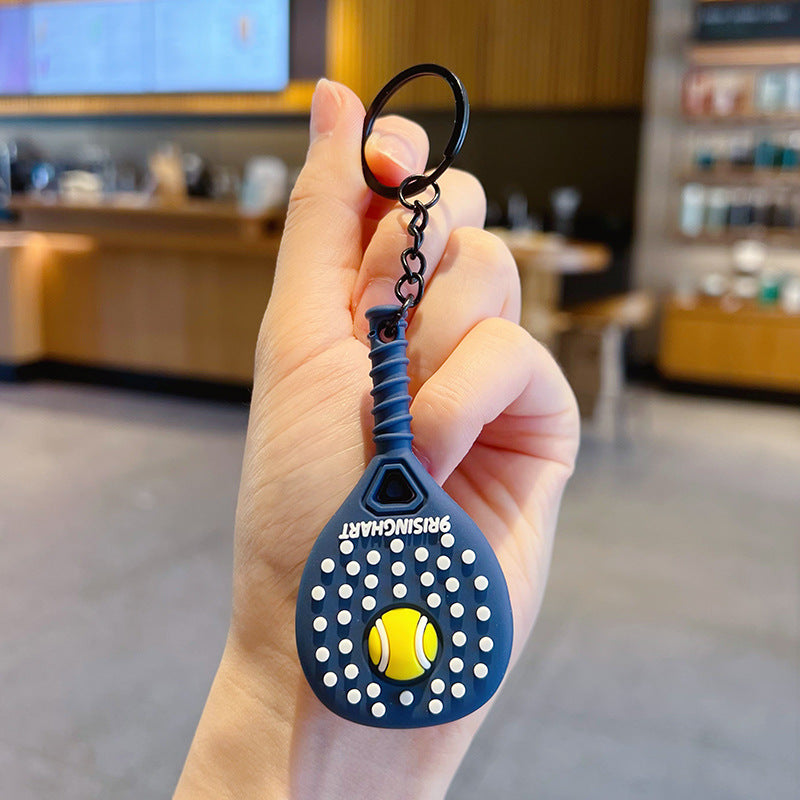Creative Tennis Racket Sports Keychain Pendant