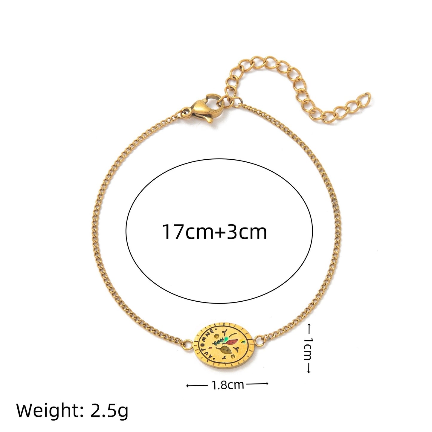 Retro Versatile 18k Necklace And Bracelet