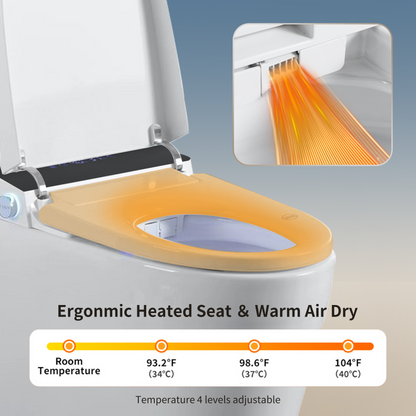 Tankless Smart Toilet With Bidet Built In, One-piece Bidet Toilet Seat, Auto ...