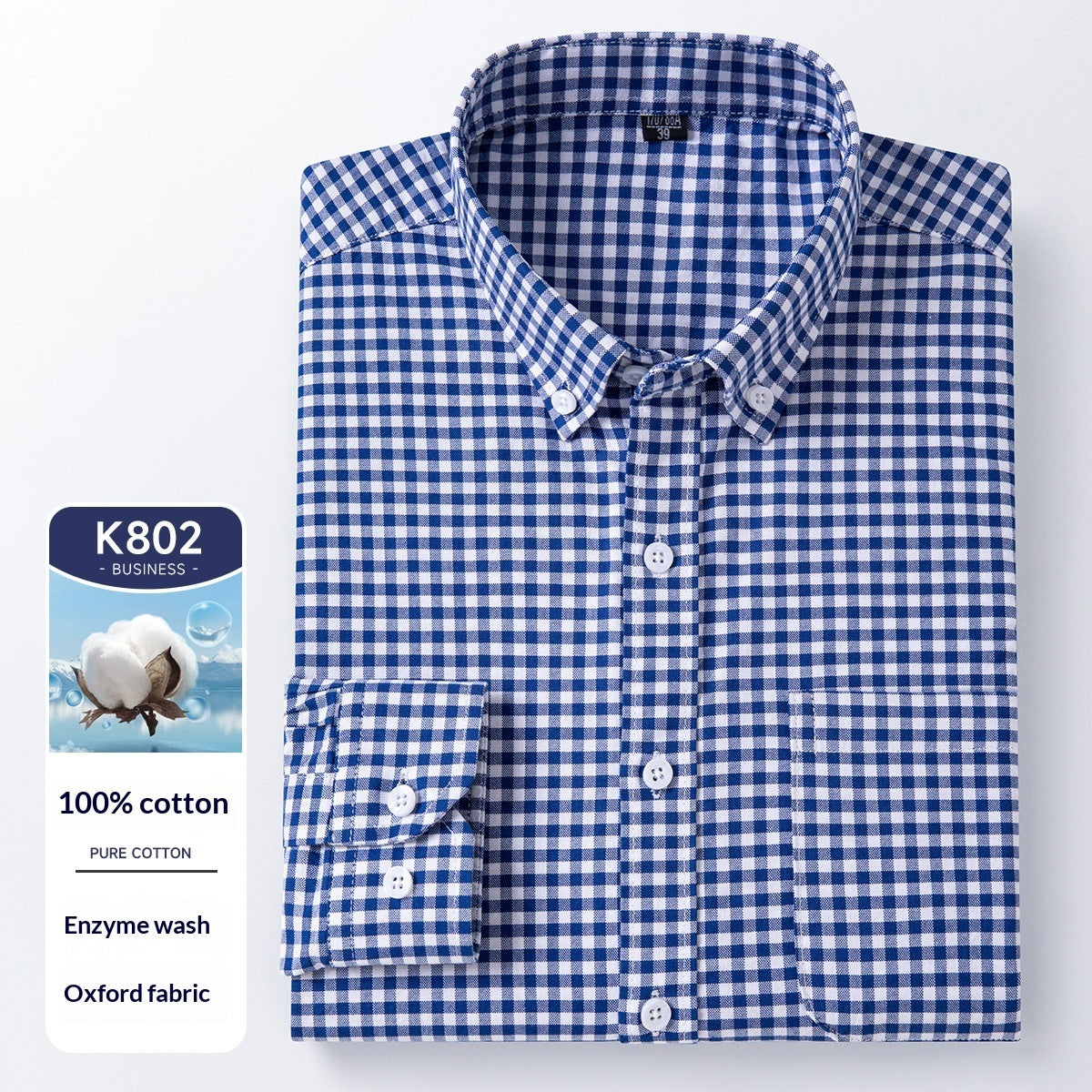 Men's Cotton Long Sleeve Oxford Woven Shirts