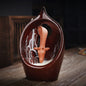 F Ceramic Waterfall Incense Burner Buddha Hand Censer Holder Indoor Smoke Backflow Incense Fountain Buddhist Altar Table Decor