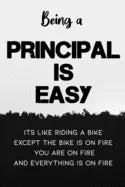 Being A Principal Is Easy It's Like Riding A Bike Except the Bike is On Fire You're On Fire Everything is on Fire: Special Gift for a Special Person F - Paperback
