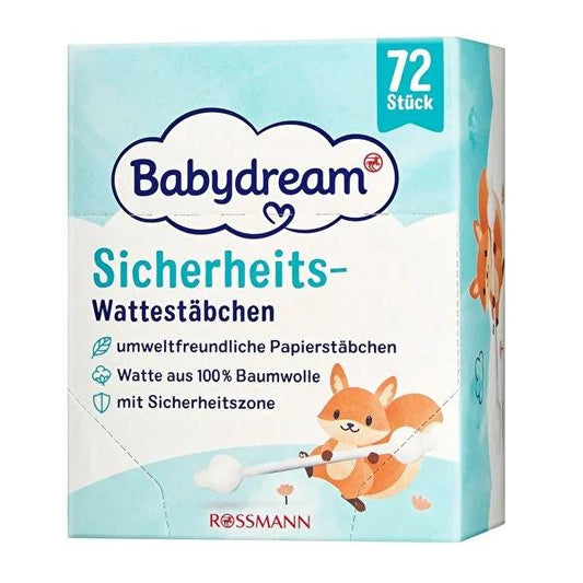 Babydream Baby Cotton Swabs - 70 Count, Dermatologically Tested, Gentle Ear Cleaning for Infants