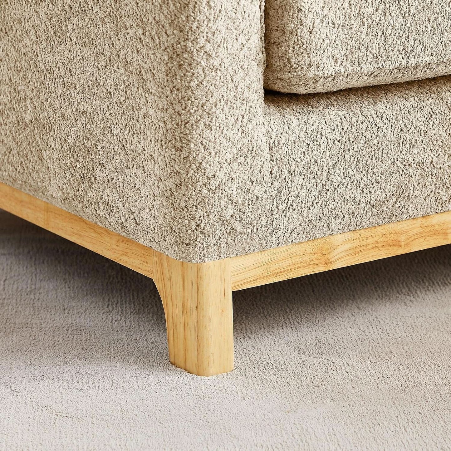 Luxurious Sherpa Oversized Accent Chair Camel Plush