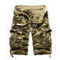 Men's Loose Casual Camouflage Overalls Large Size Multi-pocket Five-point Pants Men's Beach Pants
