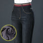 Elastic Waist Autumn And Winter Plus Velvet Padded Jeans