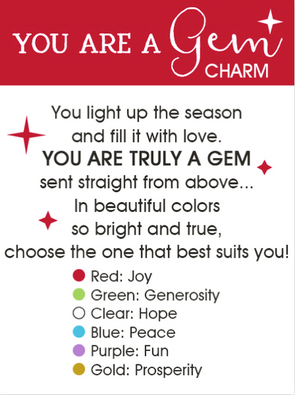 You Are A Gem Charm - Green