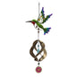 Metal Hanging Garden Friend with Spinner - Hummingbird