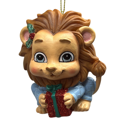 Festive Jungle Lion Pajama Ornament