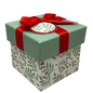 Gift Box Cube for Gift Cards - 3" x 3" - Mistletoe