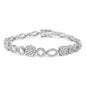 Diamond Alternating Circle & Marquise Link Bracelet in 10K White Gold – 3.00 Cttw
