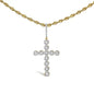 Diamond Circle Link Cross Pendant in 10K Yellow Gold – 5/8 Cttw (No Chain)