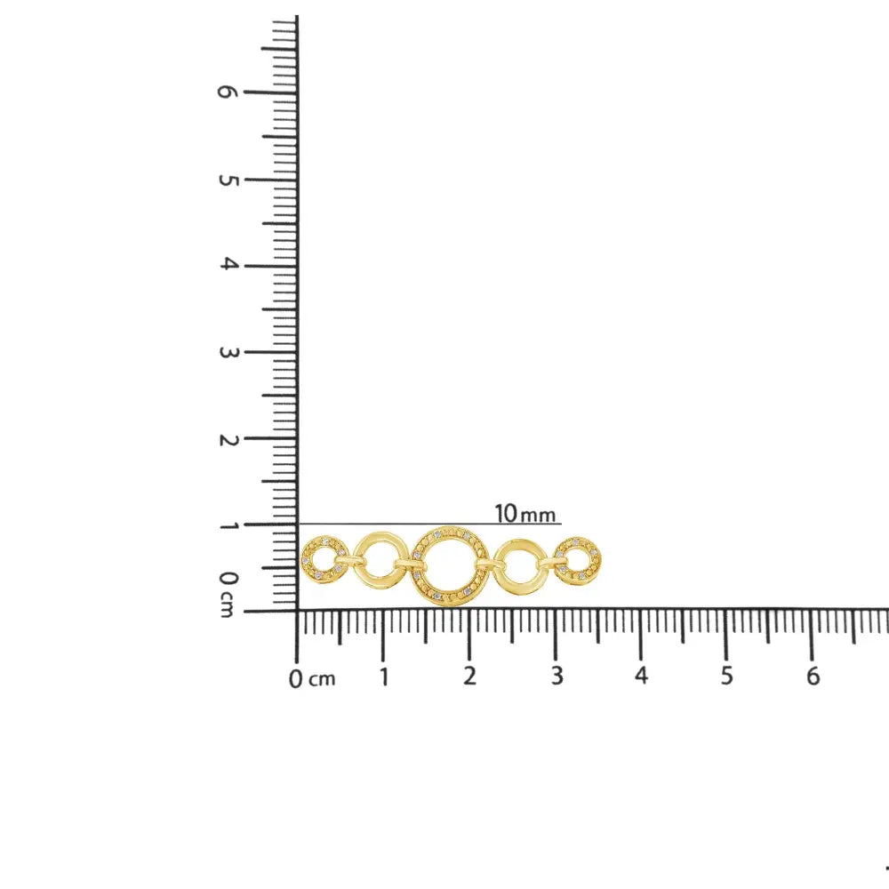 Diamond Infinity Loop Adjustable Bolo Bracelet in 14K Gold Plated Sterling Silver – 1/10 Cttw