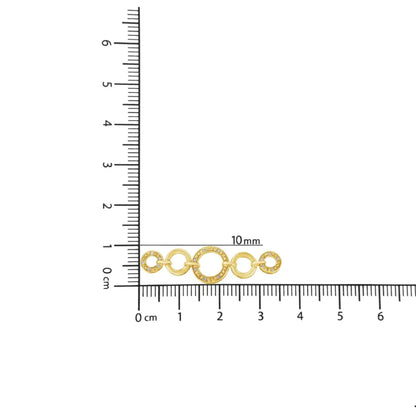 Diamond Infinity Loop Adjustable Bolo Bracelet in 14K Gold Plated Sterling Silver – 1/10 Cttw