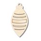 Unfinished Wood Layered Christmas Bulb Ornaments | 2 Piece | 5" Tall | 1/8" Wood | Wood Craft DIY