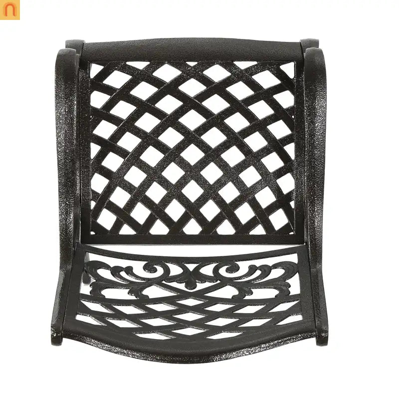 Outdoor Dining Chair Cast Aluminum Bronze 35" Set of 2