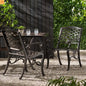 Outdoor Dining Chair Cast Aluminum Bronze 35" Set of 2
