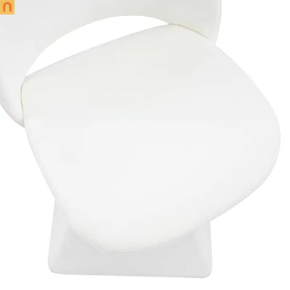 Dining Chair Modern Faux Leather White Swivel High Back 250 lb
