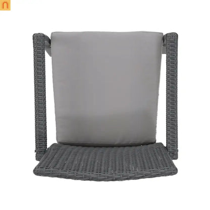 Outdoor Dining Chair Wicker Gray Removable Water-Resistant Cushion