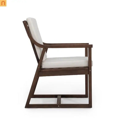 Outdoor Dining Chair Acacia Wood Mocha Set of 2