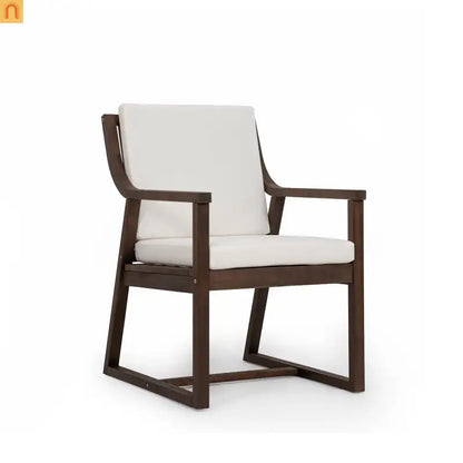 Outdoor Dining Chair Acacia Wood Mocha Set of 2