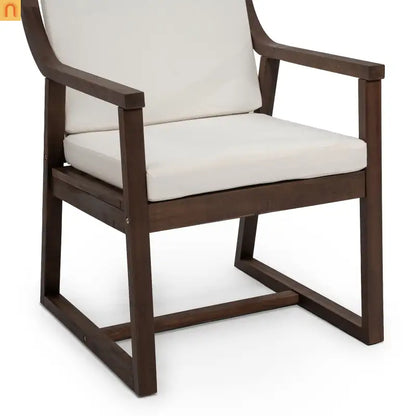 Outdoor Dining Chair Acacia Wood Mocha Set of 2