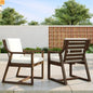 Outdoor Dining Chair Acacia Wood Mocha Set of 2