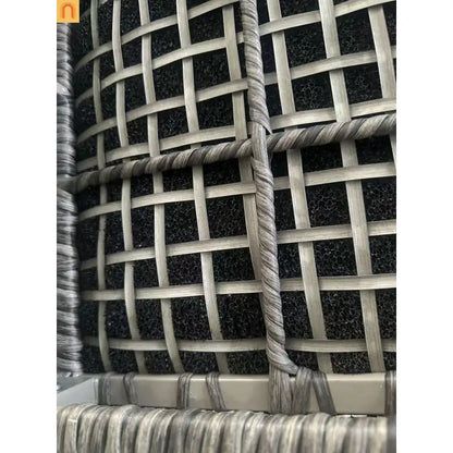 Outdoor Dining Chair Wicker Swivel Iron Frame Gray Set of 2 270 LB