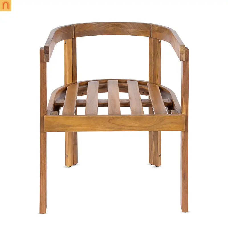 Outdoor Dining Chair Acacia Wood Teak Set of 2