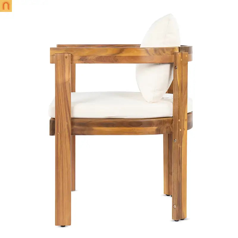 Outdoor Dining Chair Acacia Wood Teak Set of 2