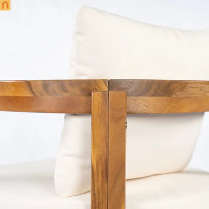 Outdoor Dining Chair Acacia Wood Teak Set of 2