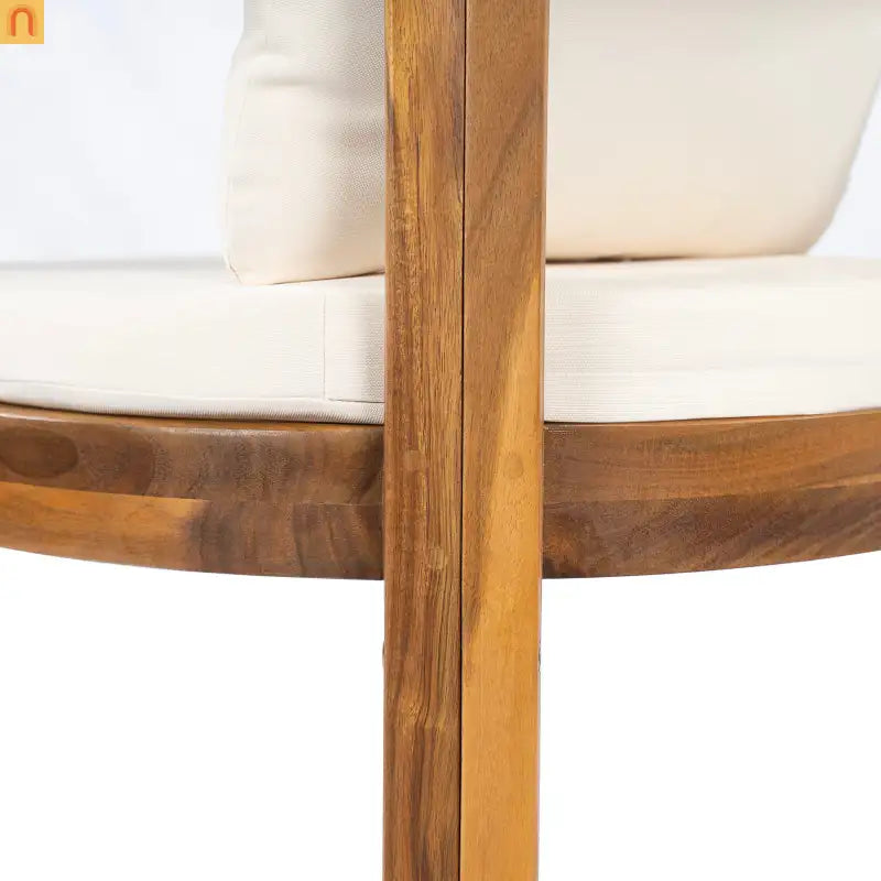 Outdoor Dining Chair Acacia Wood Teak Set of 2