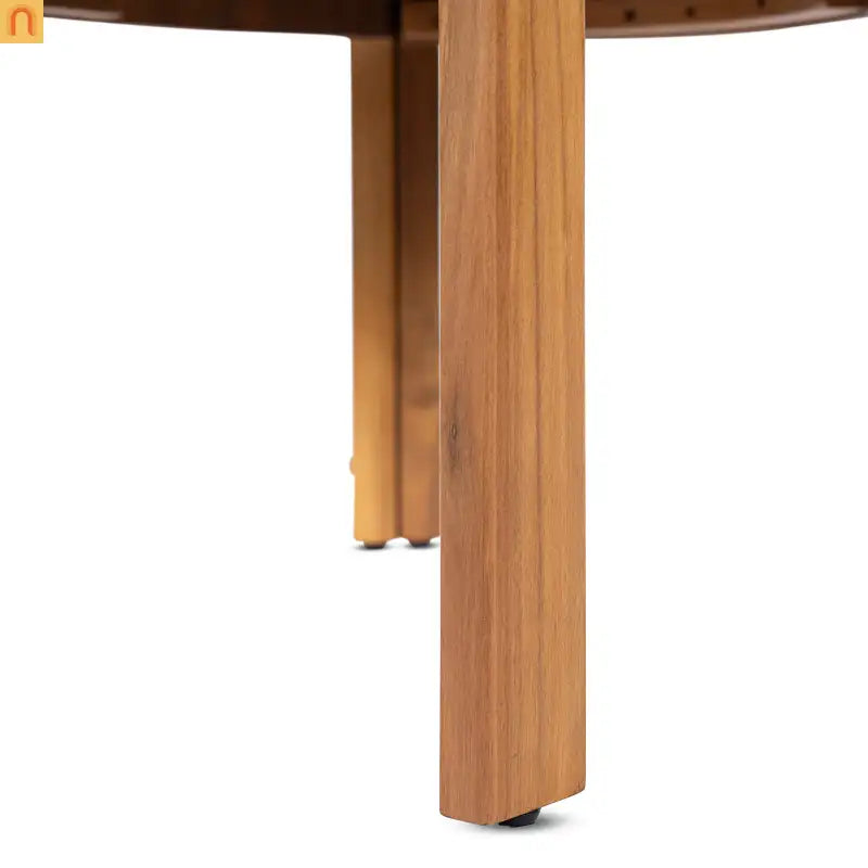 Outdoor Dining Chair Acacia Wood Teak Set of 2