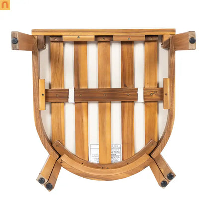 Outdoor Dining Chair Acacia Wood Teak Set of 2