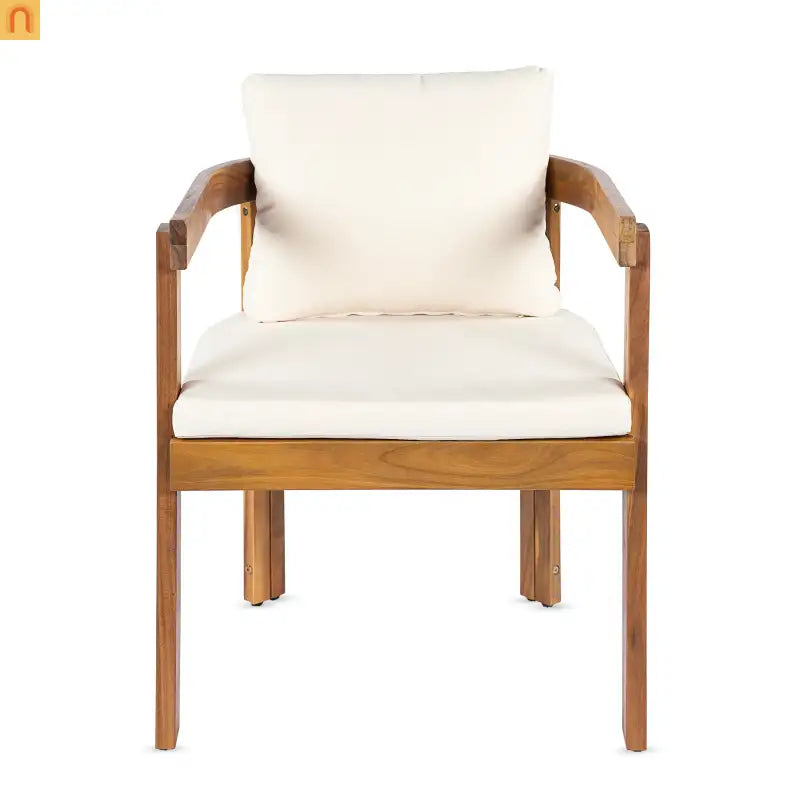 Outdoor Dining Chair Acacia Wood Teak Set of 2