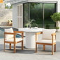 Outdoor Dining Chair Acacia Wood Teak Set of 2
