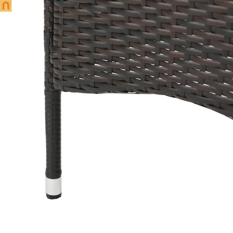 Outdoor Dining Chair PE Rattan Multibrown Modern Curved with Cushion