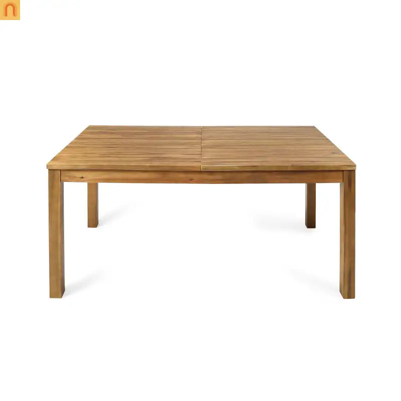 Acacia Wood Outdoor Dining Set 7 Piece Expandable Gray