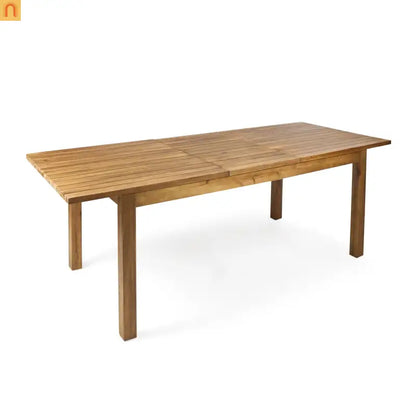 Acacia Wood Outdoor Dining Set 7 Piece Expandable Gray
