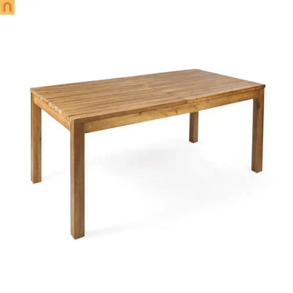 Acacia Wood Outdoor Dining Set 7 Piece Expandable Gray