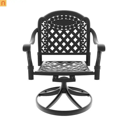 3 Piece Outdoor Dining Set 39" Cast Aluminum Table