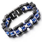 Diverse color motorcycle chain-style bracelet