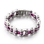 Diverse color motorcycle chain-style bracelet