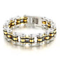 Diverse color motorcycle chain-style bracelet
