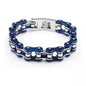 Diverse color motorcycle chain-style bracelet