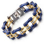 Diverse color motorcycle chain-style bracelet