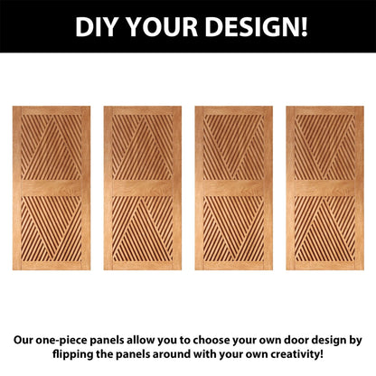 Diamond Pattern Barn Door Kit | Black Hardware