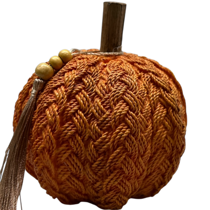 Burnt Orange Braided Harvest Pumpkin